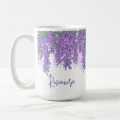 Mug Tropical floral Bouchon de nom personnalisé (Gauche)
