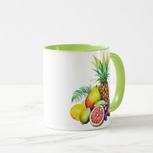 Mug Tropical Fruit Collage (Devant droit)