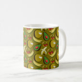 Mug Tropical fruit seamless pattern yellow (Devant droit)