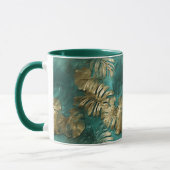 Mug Tropical Gold Emerald Feuilles verts (Gauche)