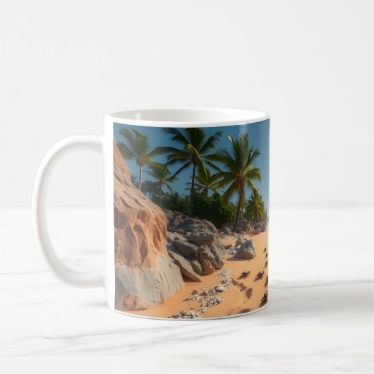 Mug Tropical Golden Shell Beach Chic (Gauche)