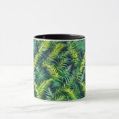 Mug Tropical Green Leaf Fern Motif (Centre)