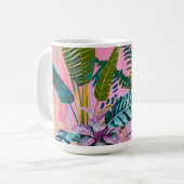 Mug Tropical Jungle Art Print – Vibrant Botanical (Devant gauche)