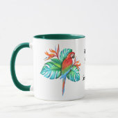 Mug Tropical Macaw Exotic Parrot Personnalisé (Gauche)