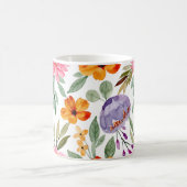 Mug Tropical Orange Yellow Lilac Floral (Centre)