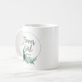 Mug Tropical Palm Gold Circle Flower personnalisée (Devant gauche)