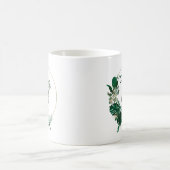 Mug Tropical Palm Gold Circle Flower personnalisée (Centre)