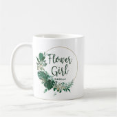 Mug Tropical Palm Gold Circle Flower personnalisée (Gauche)