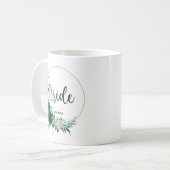 Mug Tropical Palms Gold Cercle Mariée personnalisée (Devant gauche)