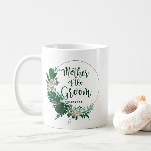 Mug Tropical Palms Gold Circle Mère de la salle (Avec donut)