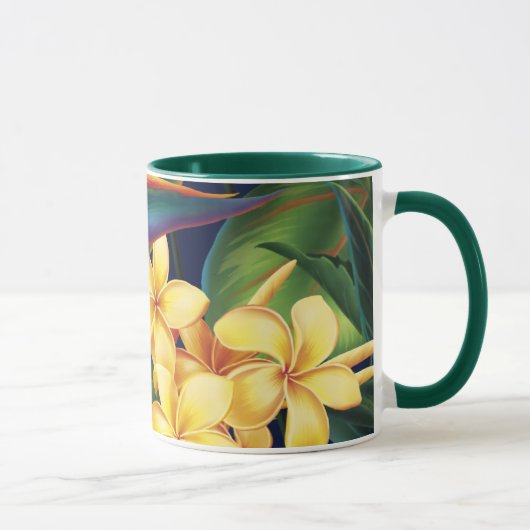 Mug Tropical Paradise Plumeria Chasseur à deux tons Mu (Droite)