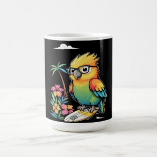 Mug Tropical Parrot Chill Vibes – Plage de coucher de