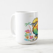 Mug Tropical Parrot Chill Vibes – Sunset Beach (Devant gauche)