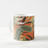 Mug Tropical Pattern With Bright Leaves Jungle (Devant gauche)
