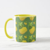 Mug Tropical Pineapple Pattern: Summer Fruit Art (Gauche)
