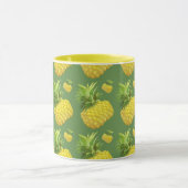 Mug Tropical Pineapple Pattern: Summer Fruit Art (Centre)