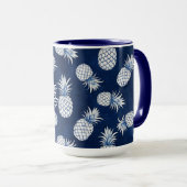 Mug Tropical Pineapple with Name – Watercolor Style (Devant droit)