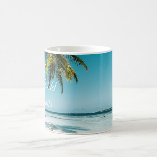 Mug Tropical sand beach ocean personalized adventure  (Centre)