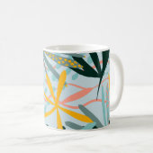 Mug Tropical texture transparente avec feuilles de pal (Devant droit)