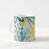 Mug Tropical texture transparente avec feuilles de pal (Devant gauche)