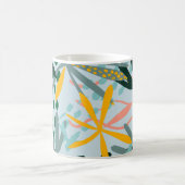 Mug Tropical texture transparente avec feuilles de pal (Centre)