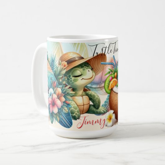 Mug Tropical Turtle Vibes –Summer Beach Escape Art (Devant gauche)