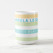 Mug Tropiques de Whimsical Cabana Stripes (Centre)