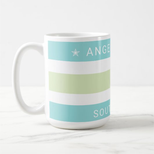 Mug Tropiques de Whimsical Cabana Stripes (Gauche)