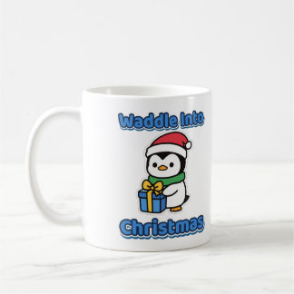 Mug Trottiner Dans Chapeau De Noël De Pingouin Mignon