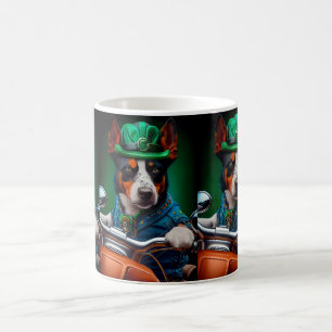 Mug Trottinette conduite par un chien Blue Heeler pour