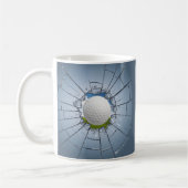 Mug Trou Dans Un Joueur De Golf Ball De Verre Cassé (Gauche)