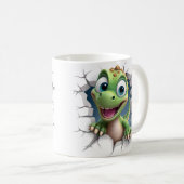 Mug Trou de bébé dinosaure dans (Devant droit)