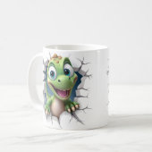 Mug Trou de bébé dinosaure dans (Devant gauche)