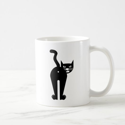 Mug Trou de bout de chat noir (Droite)