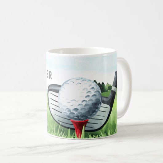 Mug Trou en un classique Golf personnalisé (Devant droit)