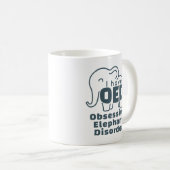 Mug Trouble Obsessif Éléphant Cute (Devant droit)