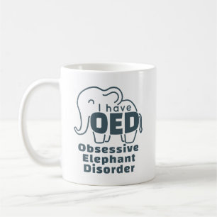 Mug Trouble Obsessif Éléphant Cute