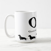 Mug Trouble obsessionnel de Dachshund (Gauche)