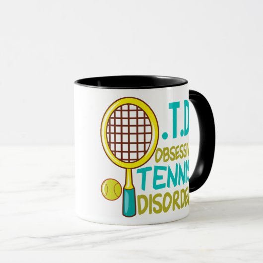 Mug Trouble obsessionnel du tennis (Devant droit)