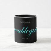 Mug troublegirl! (bleu électrique) (Centre)
