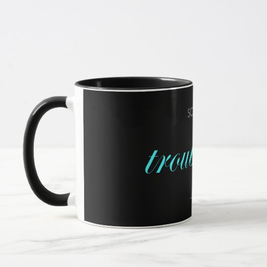 Mug troublegirl! (bleu électrique) (Gauche)