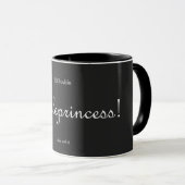 Mug troubleprincess! - classique blanc sur noir (Devant droit)