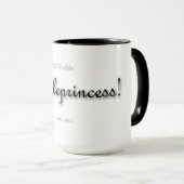 Mug troubleprincess! - classique noir sur blanc (Devant droit)