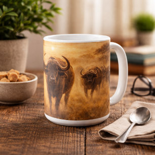 Mug Troupeau de buffles d'Afrique Force & Unité Art an