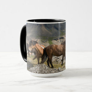 Mug Troupeau De Chevaux, Près De Hofn, Islande