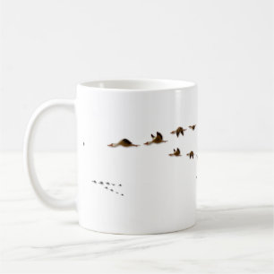 Mug Troupeau de la nature des oies émigrant