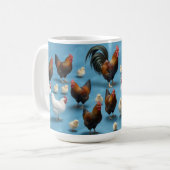 Mug Troupeau de poussins et de coquelets (Devant gauche)