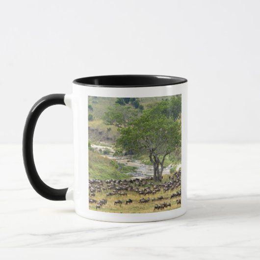 Mug Troupeau massif de gnous pendant la migration, (Gauche)