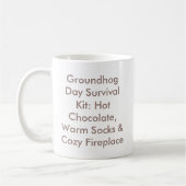 Mug Trousse de survie de jour de marmotte (Gauche)