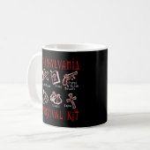 Mug Trousse de survie Funny Vampire Transylvanie (Devant gauche)